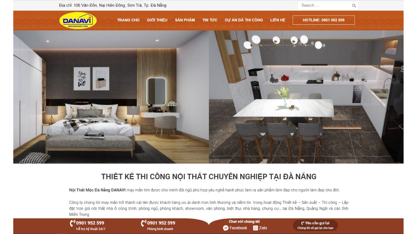 thiết kế website nội thất